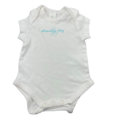 unisex Baby Club, cotton bodysuit / romper, EUC, size 0000,  