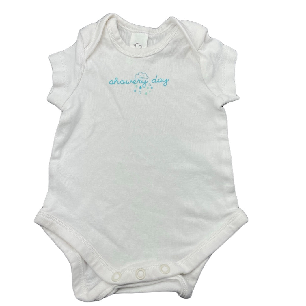 unisex Baby Club, cotton bodysuit / romper, EUC, size 0000,  