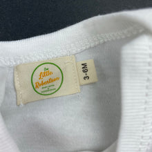 Load image into Gallery viewer, unisex One Little Roberston, soft feel white cotton bodysuit / romper, EUC, size 00,  