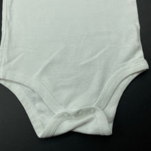 Load image into Gallery viewer, unisex One Little Roberston, soft feel white cotton bodysuit / romper, EUC, size 00,  