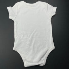 Load image into Gallery viewer, unisex One Little Roberston, soft feel white cotton bodysuit / romper, EUC, size 00,  