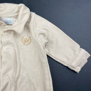 unisex Petite Fourmi, soft feel cotton coverall / romper, EUC, size 0000,  