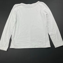 Load image into Gallery viewer, Girls Target, white cotton long sleeve t-shirt / top, GUC, size 7,  