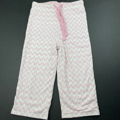Girls Lily & Dan, reversible pink & white cotton pants / bottoms, elasticated, EUC, size 1,  