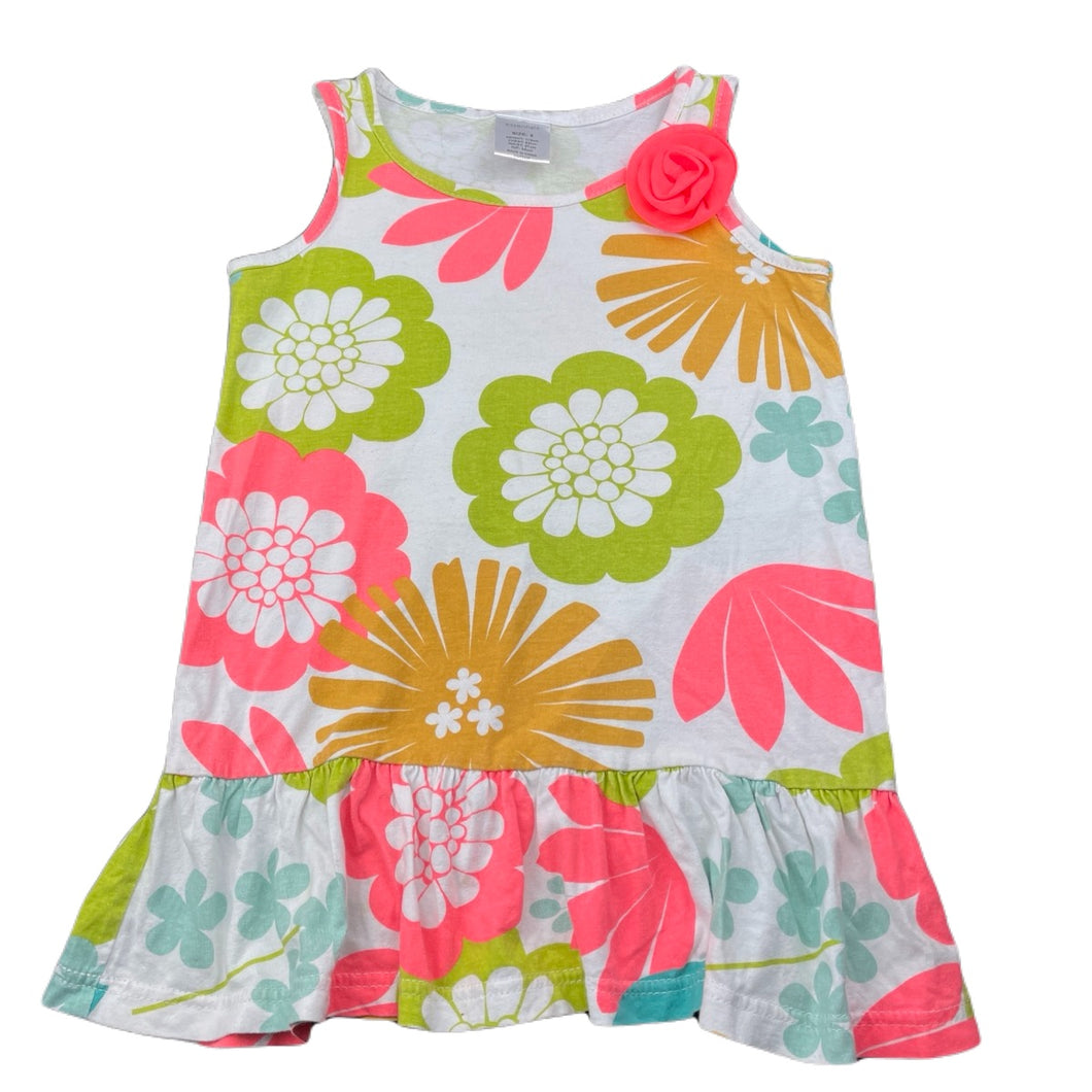Girls Essentials, colourful floral cotton summer top, FUC, size 5,  
