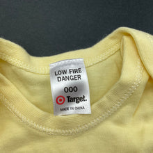 Load image into Gallery viewer, unisex Target, embroidered yellow cotton bodysuit / romper, EUC, size 000,  