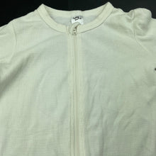 Load image into Gallery viewer, unisex Baby Berry, white waffle cotton zip romper, EUC, size 2,  