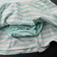 Load image into Gallery viewer, Girls Steiff, stretchy striped romper dress, teddy bear, EUC, size 000,  
