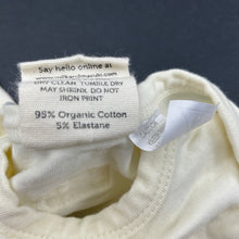 Load image into Gallery viewer, unisex Milk &amp; Masuki, organic cotton blend t-shirt / top, GUC, size 0000,  