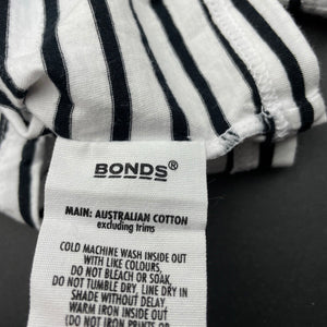 unisex Bonds, striped Australian cotton t-shirt / top, EUC, size 000,  