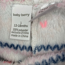Load image into Gallery viewer, Girls Baby Berry, soft fleece pyjama pants / bottoms, GUC, size 1,  