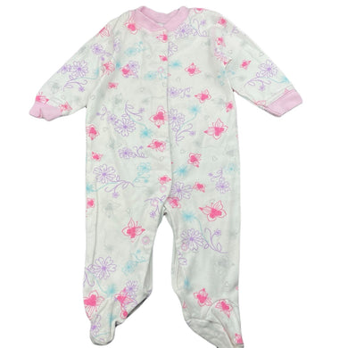 Girls Target, floral cotton coverall / romper, GUC, size 00,  