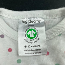 Load image into Gallery viewer, Girls Higgledee, organic cotton bodysuit / romper, EUC, size 0,  