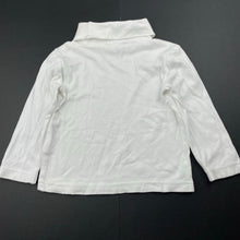 Load image into Gallery viewer, Girls Anko, white cotton roll neck top / skivvy, GUC, size 1,  