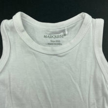 Load image into Gallery viewer, unisex Marquise, white cotton singletsuit / romper, EUC, size 000,  