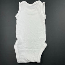 Load image into Gallery viewer, unisex Marquise, white cotton singletsuit / romper, EUC, size 000,  