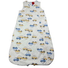Load image into Gallery viewer, unisex Anko, wadded cotton sleeping bag, cars, no tog rating, EUC, size 000,  