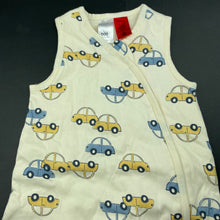 Load image into Gallery viewer, unisex Anko, wadded cotton sleeping bag, cars, no tog rating, EUC, size 000,  