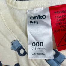 Load image into Gallery viewer, unisex Anko, wadded cotton sleeping bag, cars, no tog rating, EUC, size 000,  