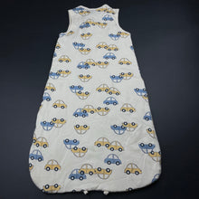 Load image into Gallery viewer, unisex Anko, wadded cotton sleeping bag, cars, no tog rating, EUC, size 000,  