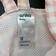 Load image into Gallery viewer, Girls Anko, pink &amp; white check swim one-piece, EUC, size 0,  