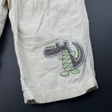 Load image into Gallery viewer, Boys UNICORN, embroidered lightweight corduroy cotton pants, elasticated, GUC, size 00,  