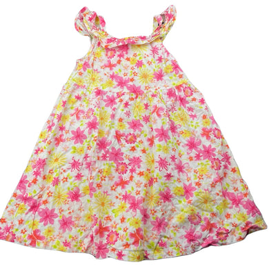 Girls Penny M, lightweight floral cotton summer dress, GUC, size 3, L: 50cm