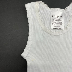 unisex Dymples, ribbed cotton singlet top, FUC, size 0000,  