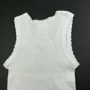 unisex Dymples, ribbed cotton singlet top, FUC, size 0000,  