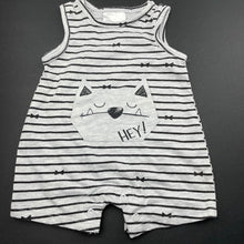 Load image into Gallery viewer, unisex Baby Baby, lightweight romper, cat, GUC, size 0000,  