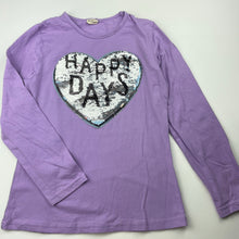 Load image into Gallery viewer, Girls Bestime, flip sequin long sleeve t-shirt / top, unicorn, EUC, size 10,  