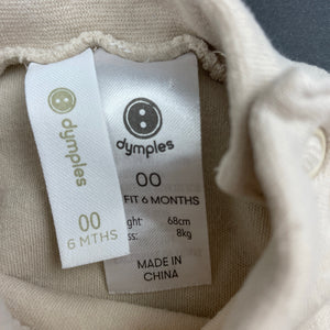 unisex Dymples, cotton bodysuit / romper, GUC, size 00,  