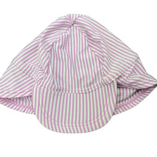 Load image into Gallery viewer, unisex Baby Berry, purple stripe sun / swim hat, GUC, size 000-00,  