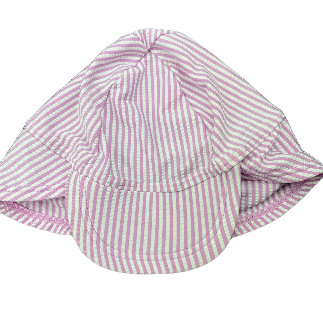unisex Baby Berry, purple stripe sun / swim hat, GUC, size 000-00,  