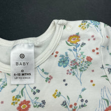 Load image into Gallery viewer, Girls Target, floral cotton bodysuit / romper, GUC, size 0,  