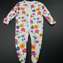 Load image into Gallery viewer, Girls F&amp;F, floral organic cotton coverall / romper, EUC, size 00,  