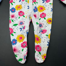 Load image into Gallery viewer, Girls F&amp;F, floral organic cotton coverall / romper, EUC, size 00,  