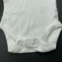 Load image into Gallery viewer, unisex M&amp;S, white cotton bodysuit / romper, FUC, size 0000,  