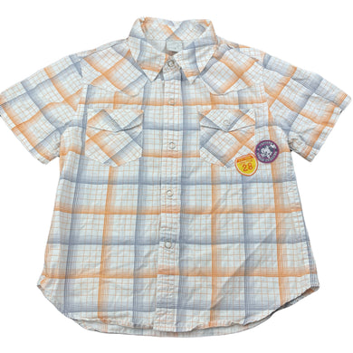 Boys Target, lightweight cotton short sleeve shirt, poppers, GUC, size 3,  