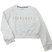 Load image into Gallery viewer, Girls Everlast, embroidered grey marle lightweight sweater, GUC, size 10,  
