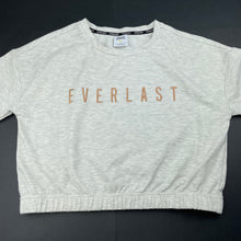Load image into Gallery viewer, Girls Everlast, embroidered grey marle lightweight sweater, GUC, size 10,  