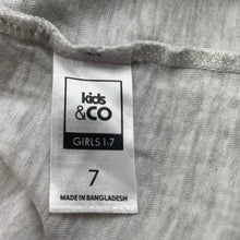 Load image into Gallery viewer, Girls Kids &amp; Co, grey marle t-shirt / top, watermelon, FUC, size 7,  