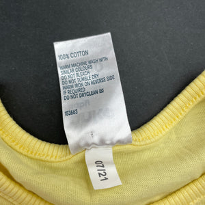 unisex Anko, yellow cotton t-shirt / top, EUC, size 0000,  