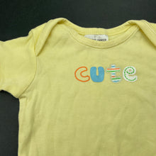Load image into Gallery viewer, unisex Target, yellow cotton bodysuit / romper, GUC, size 00,  