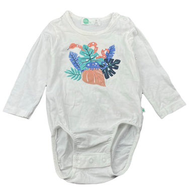 unisex Little Green & Co, organic cotton blend bodysuit / romper, FUC, size 00,  