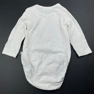 unisex Little Green & Co, organic cotton blend bodysuit / romper, FUC, size 00,  