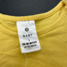 Load image into Gallery viewer, unisex Target, yellow stretchy t-shirt / top, GUC, size 1,  