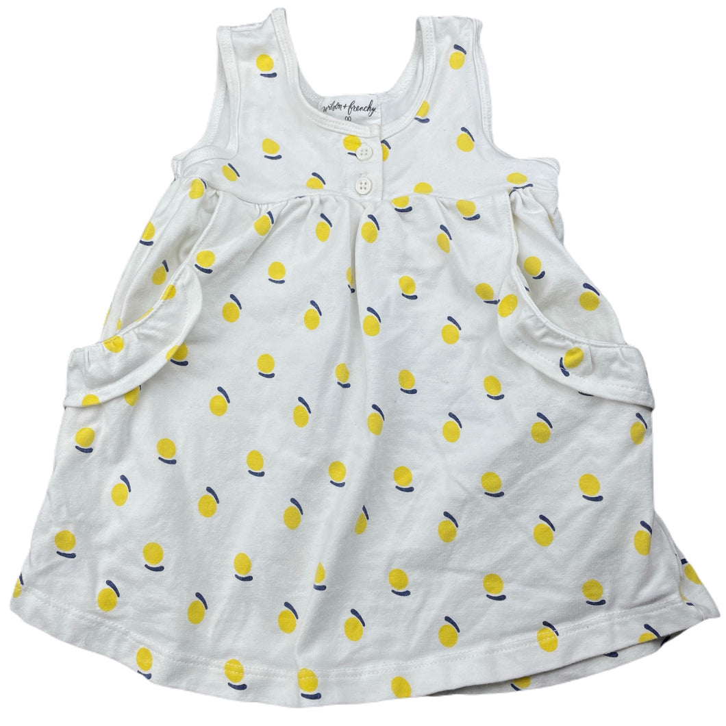 Girls Wilson + Frenchy, cotton / bamboo blend summer dress, GUC, size 00, L: 35cm