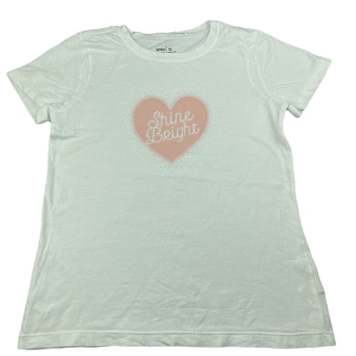 Girls Anko, white cotton t-shirt / top, EUC, size 12,  