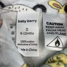 Load image into Gallery viewer, unisex Baby Berry, flannel cotton winter pyjamas, GUC, size 0,  